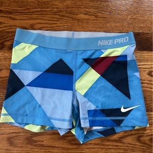 patterned nike pros spandex